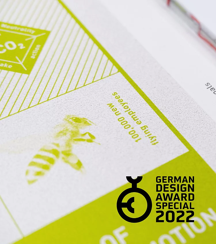German Design Award 2022 für lux-Airport Sustainability Report